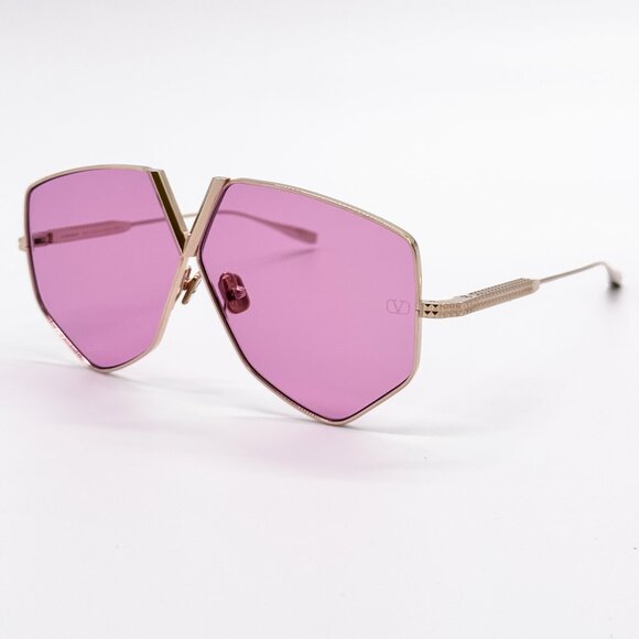 NEW VALENTINO V-HEXAGON VLS-115C WOMEN PINK TITANIUM SUNGLASSES VALENTINO - Picture 5 of 12